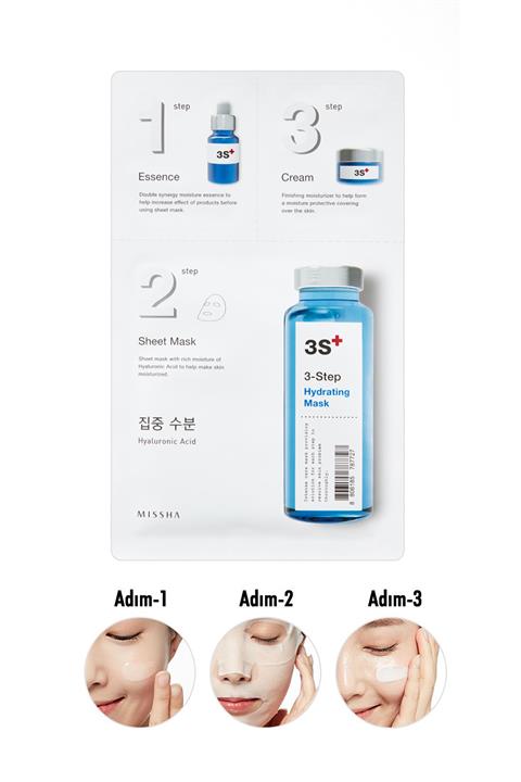 Missha 3 Aşamalı Yoğun Nemlendirici Maske (15g) 3 step Hydrating Mask