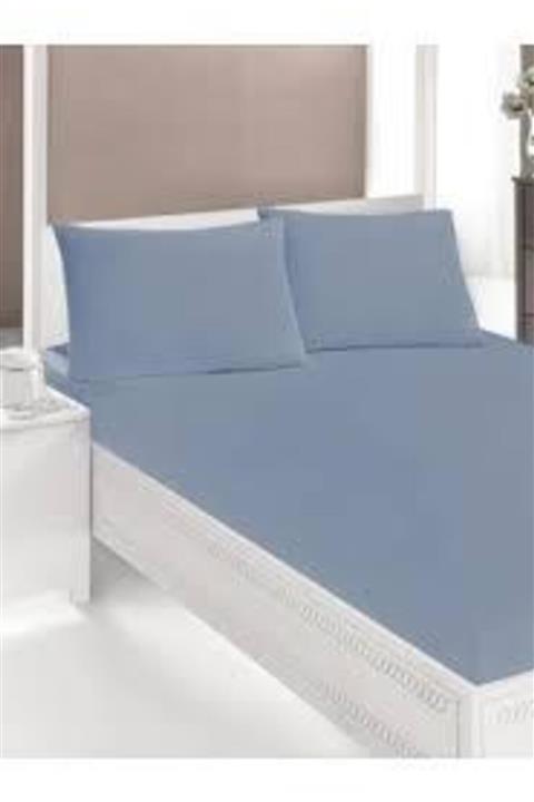 Bella Home Lastikli Ranforce Çarşaf Seti 180 X 200 Indigo
