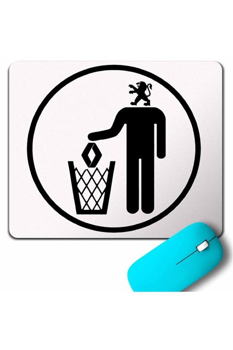 Kendim Seçtim My Favori Car Peugeot Renault U Çöpe Atıyor Mouse Pad