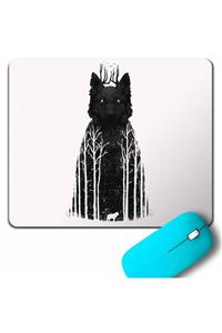 Kendim Seçtim Game Of Thrones Wolf The Kıng And The Whıte Mouse Pad