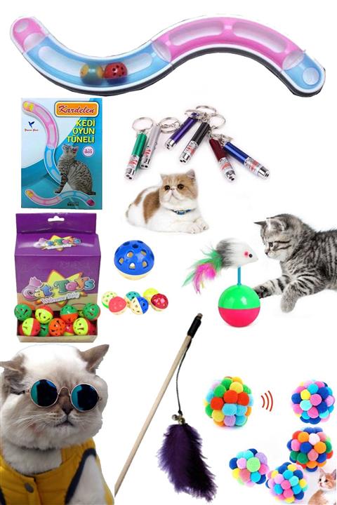 RETROAVM 6 Parça Kedi Oyuncak Seti