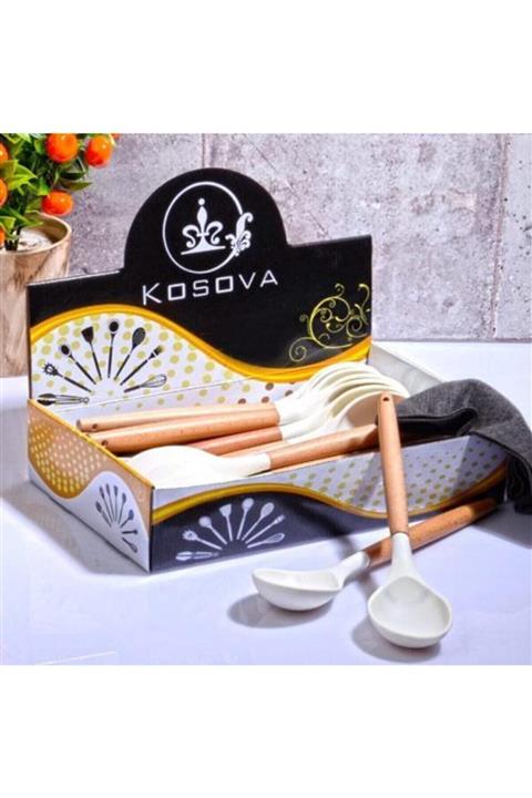 Kosova Bambu Silikon Kaşık Krem Slk-254