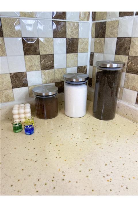 CAM Metal Kapaklı Baharatlıklar 3 Lü