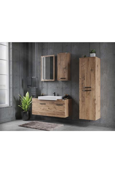 HCR Riva Banyo Dolabı 100 Cm Set Boy Dolabı