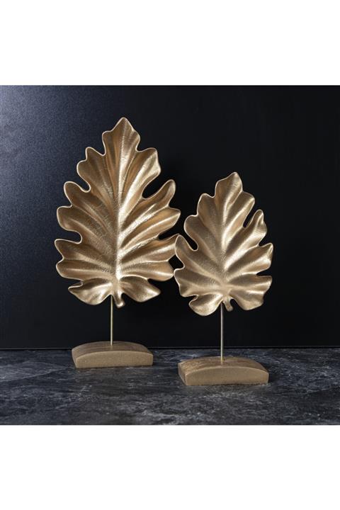 Vip Sanat 2 Li Şık Modern Dekoratif Çınar Yaprak