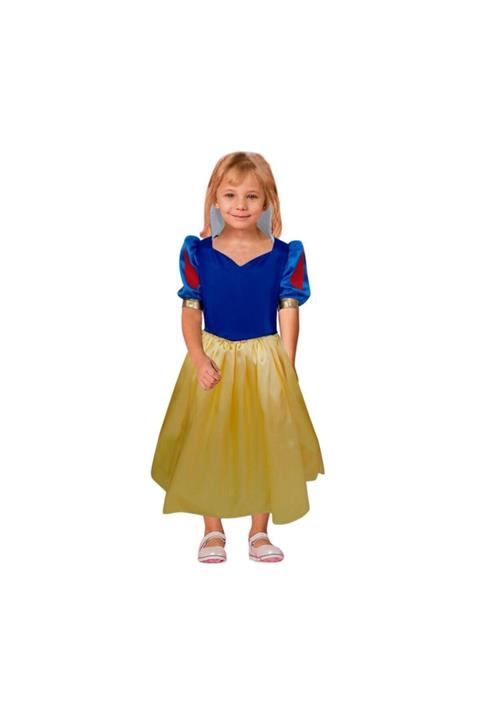 PumpkinHomeDeco Disney Lisanslı Pamuk Prenses Lüks Kostüm 7-9 Yaş