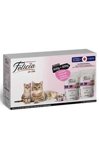 Felicia Az Tahıllı Kuzu Etli Yavru Kedi Başlangıç Seti 500 +500 gr