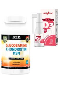 FLX Glucosamine Chondroitin Msm 180 Tablet & Vitamin D3 400 Iu 20 Ml