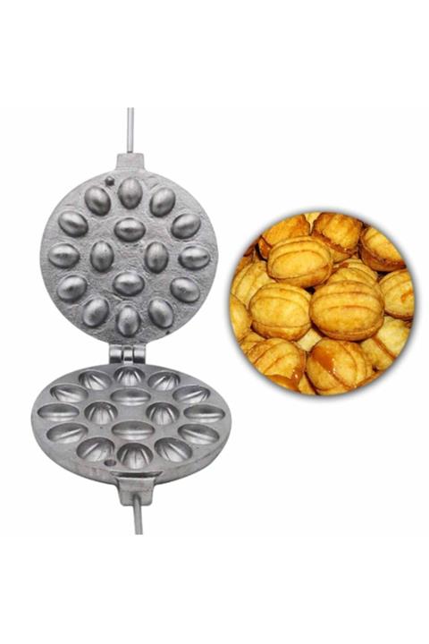 mutfak Döküm Ceviz Kurabiye Kalıbı 16 Delikli