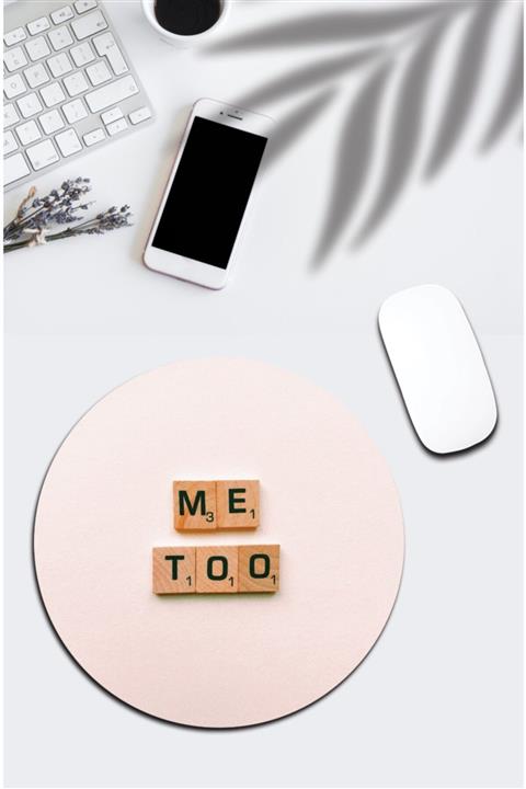pixolog Me Too Yazılı Yuvarlak Mouse Pad 1240
