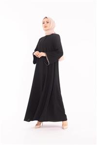 ENDAMLI Kolu Taşlı Abaya Ferace