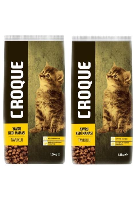 patilerhavaya Croque Tavuklu Yavru Kedi Maması 1,5 Kg 2 Adet