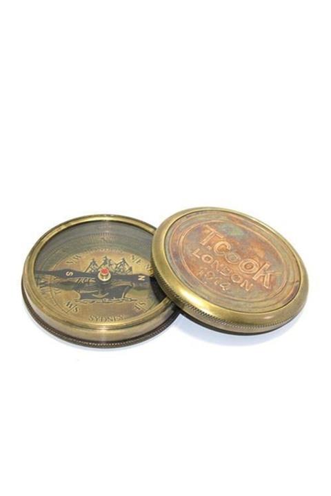 ASVASHOP Pirinç Pusula Dekoratif Hediyelik
