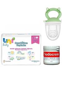 Uni Baby Oyna Öğren Serisi 3 Lü Set+ Bakım Kremi 125 gr+ Meyve Süzgeci Yeşil