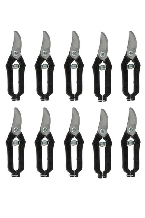 ZUBİZUBİ Göcen (10 ADET) Narenciye Üzüm Bağ Budama Makası Eğri Uçlu 18cm Siyah