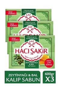 Hacı Şakir Zeytinyağı & Bal Saf Kalıp Sabun 4x150 gr X 3 Adet