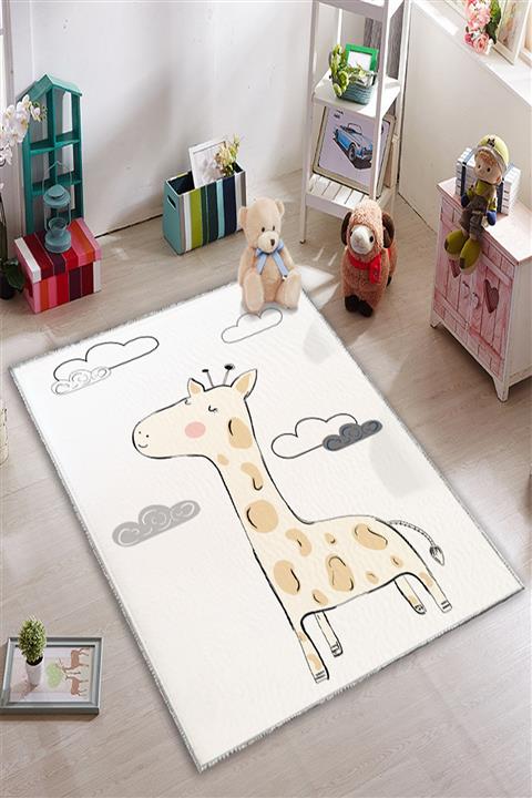 KARNAVAL HOME Sevimli Zürafa Çocuk Odası Halısı