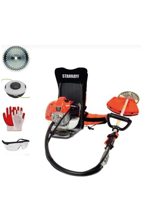 stanrayf Tam Professıonel 58cc 9500 6.4 Hp Otomatik Çelik Şanzuman Benzinli Sırt Tırpan Hav Soğutmlı