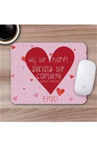 EHediyeci Kişiye Özel Romantik Tasarımlı Mousepad R4