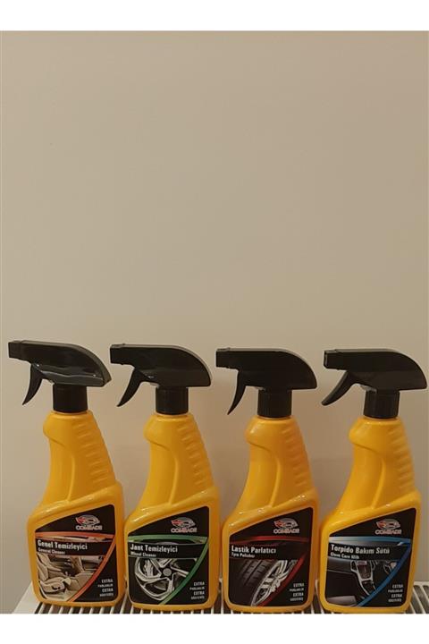 Comrade Genel Temizleyici + Jant Temizleyici + Lastik Parlatıcı + Torpido Bakımsütü / 4'lü Set