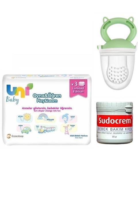 Uni Baby Unı Baby Oyna Öğren Serisi 3 Lü Set+bakım Kremi 125 Gr+meyve Süzgeci Yeşil