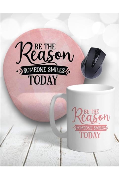 Atölye Çizgi Be The Reson Bilek Destekli Mouse Pad ve Kupa Bardak Renkli + Bardak Altlığı