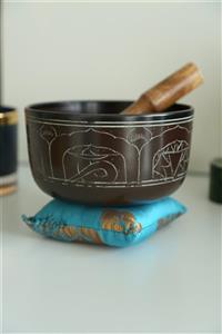Miamantra Tibet Çanağı Altlığı Kare Yastık - 10 Cm * 10 Cm - Mavi