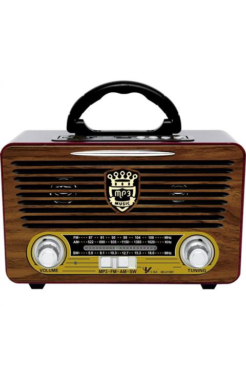 ELROND A+ Kalite Nostalji Eskitme Bluetooth Hoparlör Fm Radio Sd Kart Usb Yüksek Ses Eski Nostalji