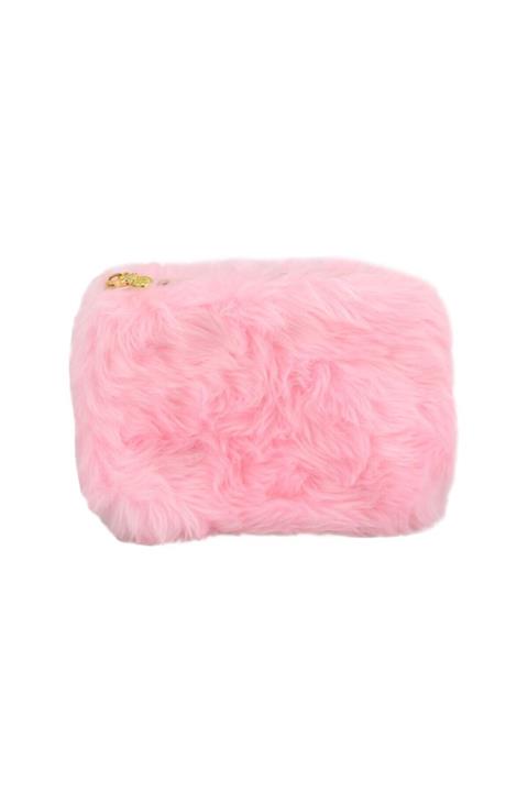 Pyrus Peluş Pembe Makyaj Çantası