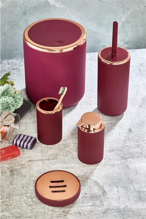 Cagla Homes Banyo Seti 5 Parça Bordo