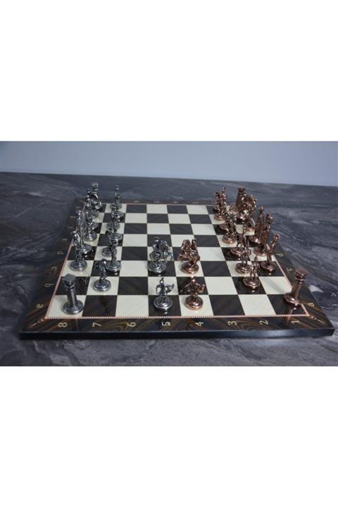 BAKTUĞ Özel Demir Döküm Santranç 4 No 36*36 Ceviz