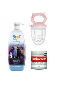 Uni Baby Unıbaby Frozen Şampuan 700 Ml+sudocrem Bebek Bakım Kremi 125 Gr+meyve Süzgeci Pembe