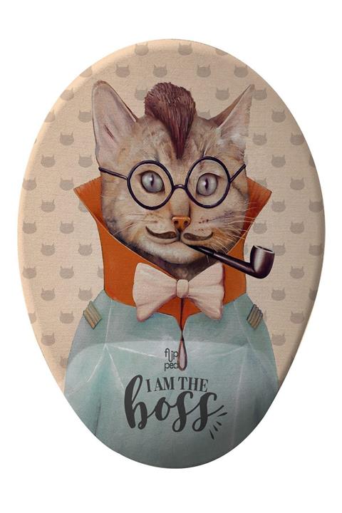 Flipped Boss Cat Bilek Destekli Tasarım Mousepad