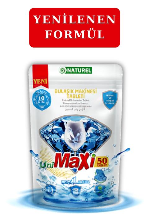 Unimaxi Naturel Bulaşık Makinesi Tablet Deterjan 50 Tablet