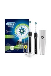 OralB Cross Action Siyah 2 Li Pro 790 Şarj Edilebilir Diş Fırçası