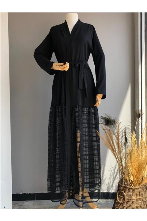 NurEnsar 2'li Ferace Takımı Lüks Ferace Takımı Abaya Takımı