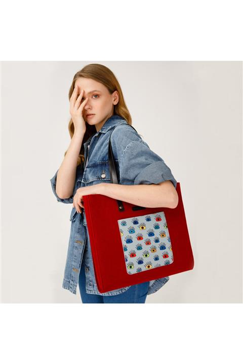 Biggdesign Gözüm Sende Askılı Keçe Çanta