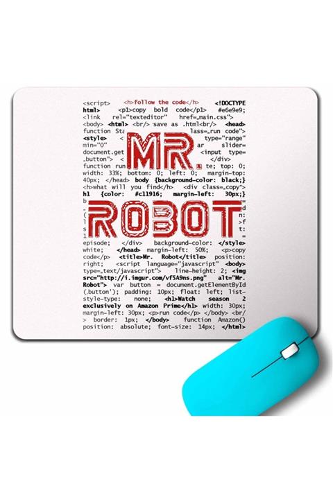 Kendim Seçtim Mr. Mr Robot Who Is Fsocıety Code Ben Robot Mouse Pad