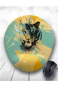 Atölye Çizgi Retro Tiger Bilek Destekli Mouse Pad