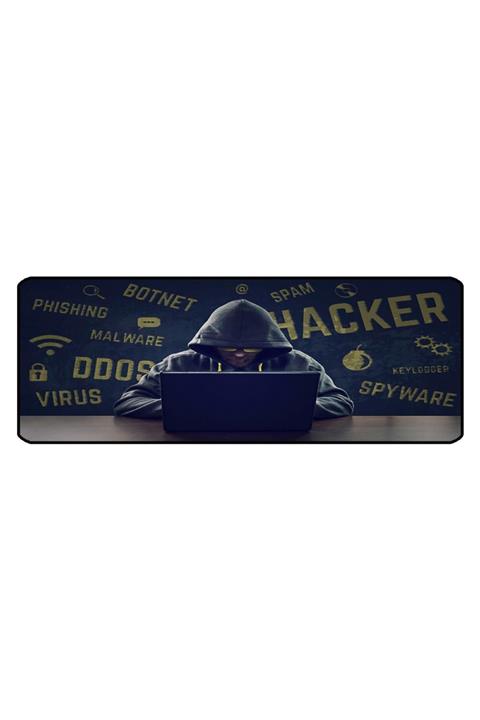 Gamingpadci 70x30 cm Hacker 1 Dikişli Kaydırmaz Taban Speed Ver Mouse Pad Oyuncu Gaming
