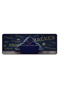 Gamingpadci 70x30 cm Hacker 1 Dikişli Kaydırmaz Taban Speed Ver Mouse Pad Oyuncu Gaming