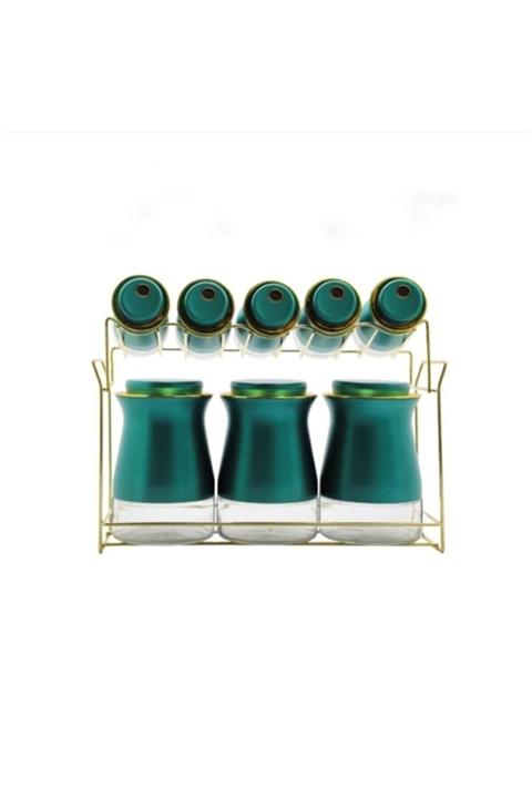 Perotti Aknur Plastik Green 8'li Baharatlık