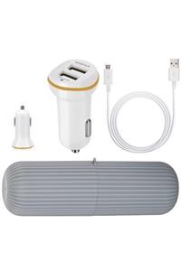 Transformacion 2 Usb Giriş Çakmak Şarj Soketi Micro Usb Kablo Kutu Seti 714166