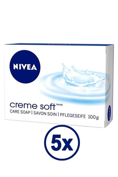 Nivea Creme Soft Care Sabun 100 Gr 5 Adet