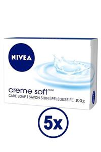 Nivea Creme Soft Care Sabun 100 Gr 5 Adet