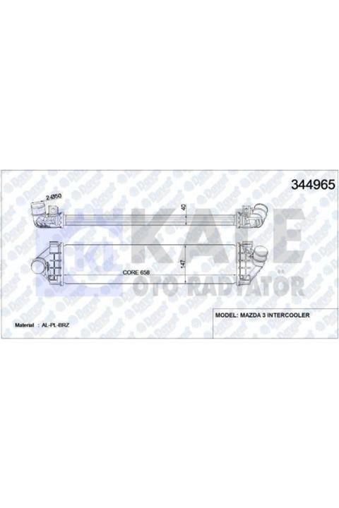 Parçafoni Turbo Radyatoru Intercooler Mazda 3 Al/pl/brz
