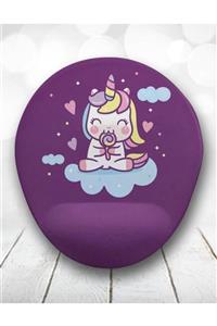 Atölye Çizgi Unicorn Sleepy Clouds Bilek Destekli Mouse Pad Renkli