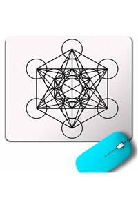 Kendim Seçtim Sacred Geometry Kabbalah Metatrons Ube Flower Mouse Pad