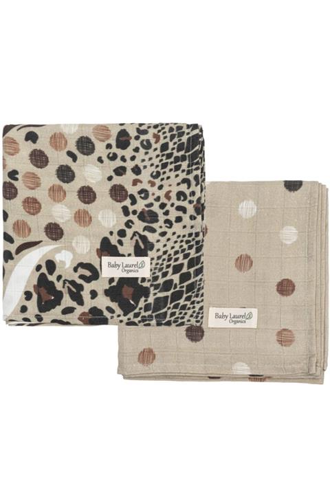 Baby Laurel Organics Chıc/dots&dots-organik Müslin Örtü 80x80 2'li Set