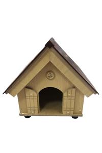 Pasha Pet Kahverengi Kiremit Çatılı Dış Mekan Kedi Evi